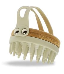 Brosse de massage du cuir chevelu : brosse de shampooing pour un massage parfait de la tête - Brosse exfoliante grise - Réduit les pellicules - Brosse de massage de Fantasia