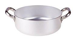 Agnelli ALMA10638 Cacerola Baja con 2 Asas en Acero, Aluminio Profesional 3 mm, 38 cm