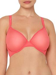 Smart & Sexy Women's Sheer Mesh Demi Underwire Bra, Punchy Peach, 34C