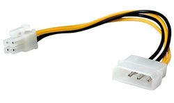 ROLINE Interne voedingskabel, 4-pins HDD / ATX12V-P4 4-pins voeding, 0,15 m
