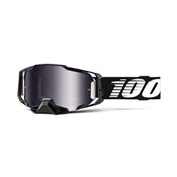 100% MÁSCARAS ARMEGA Goggle Lens Gafas, Adultos Unisex, Black-Mirror Silver Flash (Multicolor), Talla Única