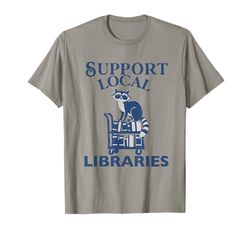 Supporta biblioteche locali Salva bibliotecario Lettore di libri Maglietta