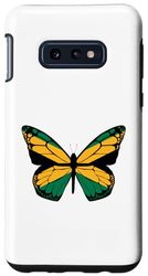 Coque pour Galaxy S10e Papillon vert et orange