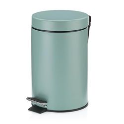 kela 24287 Rubbish Bin, 3 l, Metal, Monaco, Jade Green