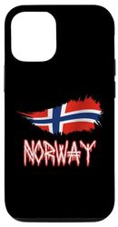 Carcasa para iPhone 15 Diseño de bandera de estilo nórdico antiguo de Noruega