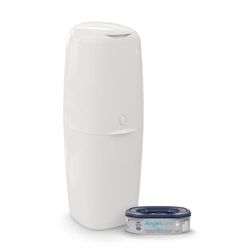 Angelcare Classic XL Nappy Bin - holds up to 70 nappies – simple no twist refills – for less film use – get more nappies per cassette and save! Includes 1 octo refill cassette