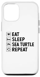 Custodia per iPhone 12/12 Pro Mangia Dormi Tartarughe marine Ripeti Tartarughe animali oceaniche