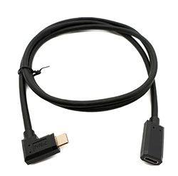 System-S Câble USB 3.1 Gen 2-100 cm - Type C mâle vers femelle - Noir