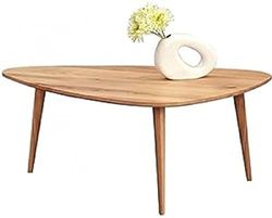 HomeTrends4You 258722 – Mesa de café, 110 x 43 x 70 cm, Madera de Roble Maciza barnizada