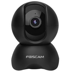 Foscam X5 5MP Super HD WLAN draaibare en kantelbare bewakingscamera met twee-weg audiocommunicatie, nachtzicht, bewegings- en geluidsherkenning, personenherkenning (zwart)