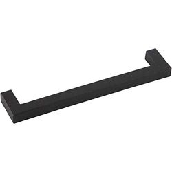 HALCÖ 0215.979.00.0.17 - Maniglia per mobili Ischgl arrotondata, LA 480 mm, larghezza 492 mm, maniglia per armadio in acciaio nero oliato, argento