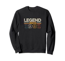 Legend Since 1991 Original Vintage Birthday Est Legend Legend Sudadera