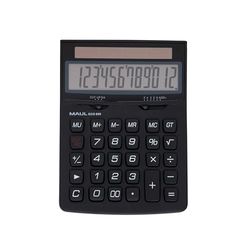 MAUL Calculadora de Mesa Eco 850 | Calculadora Solar ecológica con 12 dígitos | Blauer Engel/uz116 | Calculadora de Escritorio Profesional Grande para Oficina, Escritorio, Escuela | 80% plástico