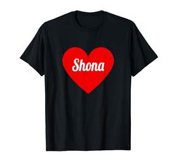 I Heart Shona Nomi E Cuore, I Love Shona Personalizzato Maglietta