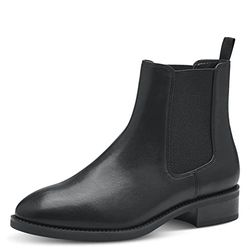 Tamaris DAMES Enkellaarzen, Vrouwen Enkellaarsjes,TOUCHit,laarzen,halve laarzen,bootie,plat,BLACK,41 EU