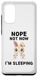 Carcasa para Galaxy S20 Lindo conejo Kawaii Nope Not Now I'm Sleeping Rabbit Lover