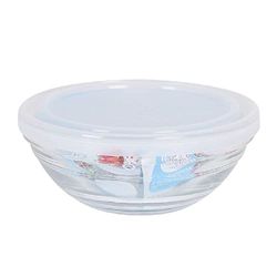 BigBuy Home Ciotola Freshbox trasparente con coperchio, 17 cm