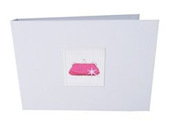 White Cotton Cards Pink Purse Tiny Value-Álbum de Fotos, Blanco, 17.5 x 2.5 x 12.5 cm