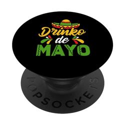 Cinco De Mayo Drinko De Mayo Let's Fiesta Mexican Party PopSockets PopGrip Intercambiable