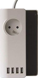 Voltman VOM520018 Station d'accueil avec prise 2 pôles + terre et 4 ports usb