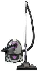 Bestron Aspirateur avec sac, aspirateur de sol avec 3 sacs à poussière, manche télescopique de 94cm et suceur de sol commutable, rayon d'action de 7.5m, filtre HEPA12 et microfiltre lavable, Violet