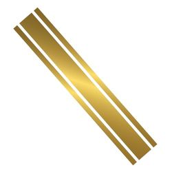 Ambiance - Adhesivo para campana de coche, diseño de rayas, color dorado