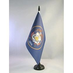 AZ FLAG Drapeau de Table Utah 21x14cm - Petit Drapeaux DE Bureau Etat américain - USA - Etats-Unis 14 x 21 cm