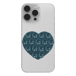 Celly, Ventosa a Forma di Cuore Per Telefono con Ventose in Silicone, Supporto Portacellulare Versatile, Colore Blu, 7,5 x 6 cm