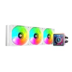 Mars Gaming ML-VISIONPRO360, Raffreddamento a Liquido AIO, TDP 600W, 3x Ventole ARGB 120mm FDB con Nucleo in Rame e Alluminio, Schermo LCD IPS 4” Rimovibile, Opti-Chamber 3a Generazione, Bianco