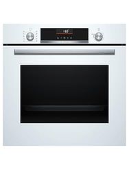 Bosch - Horno Multifunción, Serie 6, 60 cm. de ancho, Asistente de limpieza, Recetas pre-programadas, Blanco, HBG536EW3