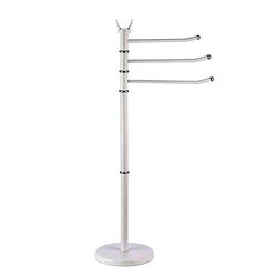 MSV 141761 Porta Asciugamani con 3 aste in plastica, Bianco, 30 x 20 x 15 cm