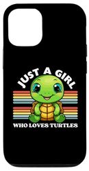 Just A Girl Who Loves Turtles - Maglietta da donna, per amanti delle tartarughe Custodia per iPhone 12/12 Pro