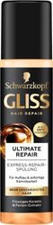 Gliss Express reparations-balsam Ultimate Repair (200 ml), hårbalsam med keratin reparerar extremt skadat hår, balsam med värmeskydd upp till 230 °C
