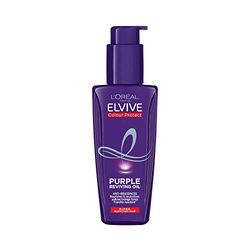 L'Oreal Paris Elvive Colour Protect Purple Anti-Brassiness Hair Oil For Highlighted Brunette, Blonde & Grey Hair 100ml
