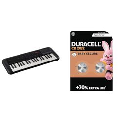 Yamaha PSS-A50 - Portable, Digital Keyboard with Phrase Recording & Duracell CR2032 Lithium Coin Batteries 3V (2 Pack) - Up to 70% Extra Life*