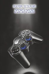Agenda Scolaire 2025/2026 Gamer: Planificateur Bi-journalier deux jours par page | Organisateur de Sept 2025 à Juil 2026 | Pour Garçons de Primaire, ... | Thème Gaming & geek Manette de Jeux Néon