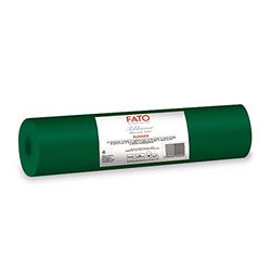 FATO - Chemin de table, effet textile, Taille 0.4x24 m, prédécoupé tous les 1.20 m, Paquet de 20 chemins de table, papier sec, airlaid, High Quality, Colour Forest Green