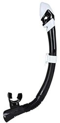 SEAC Fast Dry, Snorkel con Dry Top e Valvola di Scarico Unisex Adulto, Bianco/Nero, Taglia Unica