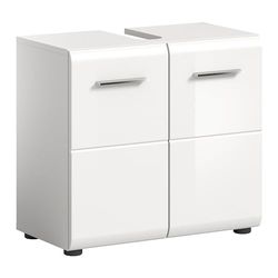 xonox.home Badkamer Ice X86A9705 Wastafelonderkast onderkast kast aan de voorzijde wit hoogglans corpus wit Nb, ca. 60x54x32 cm