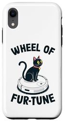 Wheel Of Fur-Tune Robot Vacuum Cleaner Funny Cat Case for iPhone XR