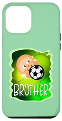 Coque pour iPhone 13 Pro Max Bébé Annoncer Grossesse Football Frère