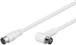 Goobay 67347 hoekige SAT-antennekabel (80 dB), 2x afgeschermd, F-stekker (Quick) > F-stekker (Quick) 90° (volledig afgeschermd)