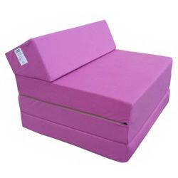 Natalia Spzoo Opvouwbare matras logeermatras met hoofdeinde 200 x 70 x 10 cm (Roze 1227)