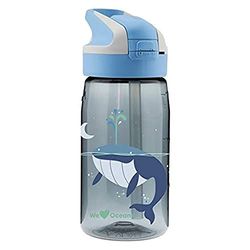 Lakey Mvura bhodhoro revana, bhodhoro revana revana remvura yeTritan ine Summit otomatiki cap ine yekuchengetedza kuvharwa uye huswa. Pasina bpa. 450ml. Tinoda makungwa - Balena