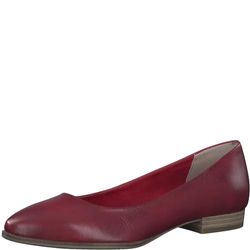 MARCO TOZZI Ballerine Donna in Pelle con Tacco a Blocco, Rosso (Rot), 40 EU