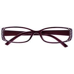 UV Reader Negro Púrpura Diamonte Estilo Corto De Vista Gafas Distancia Miopía Estilo Diseñador Mujeres Señoras UVM093P -2,00