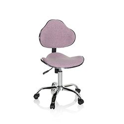 hjh OFFICE Chaise de Bureau Enfant KIDDY GTI-3 Tissu Rose Chaise de Bureau pour Enfants Ergonomique, évolutive, 634131