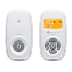 Motorola Nursery AM24 Baby Monitor Audio, Digital Bambini monitor con DECT, Visualizzazione della temperatura ambiente, Microfono con sensibilità, funzione di conversazione bidirezionale