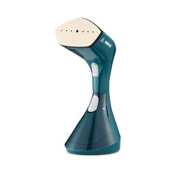 GEEPAS Handheld Clothes Steamer | 2-in-1 Travel Garment Steamer Steam Iron | 30g/min Powerful Stream Ceramic Soleplate 250ml Water Tank | Wrinkle Remover 25s Fast Heat-up | 2 Year Warranty 1960W Green