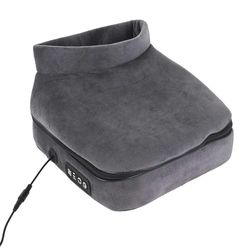 SENSLY, SB0005, Shiatsu-massageapparaat met meerdere posities Zwart Donkergrijs, Optimale ontspanning en ontspanning, Aanpasbare intensiteit, Schok- of continue modi, Ontspannend licht